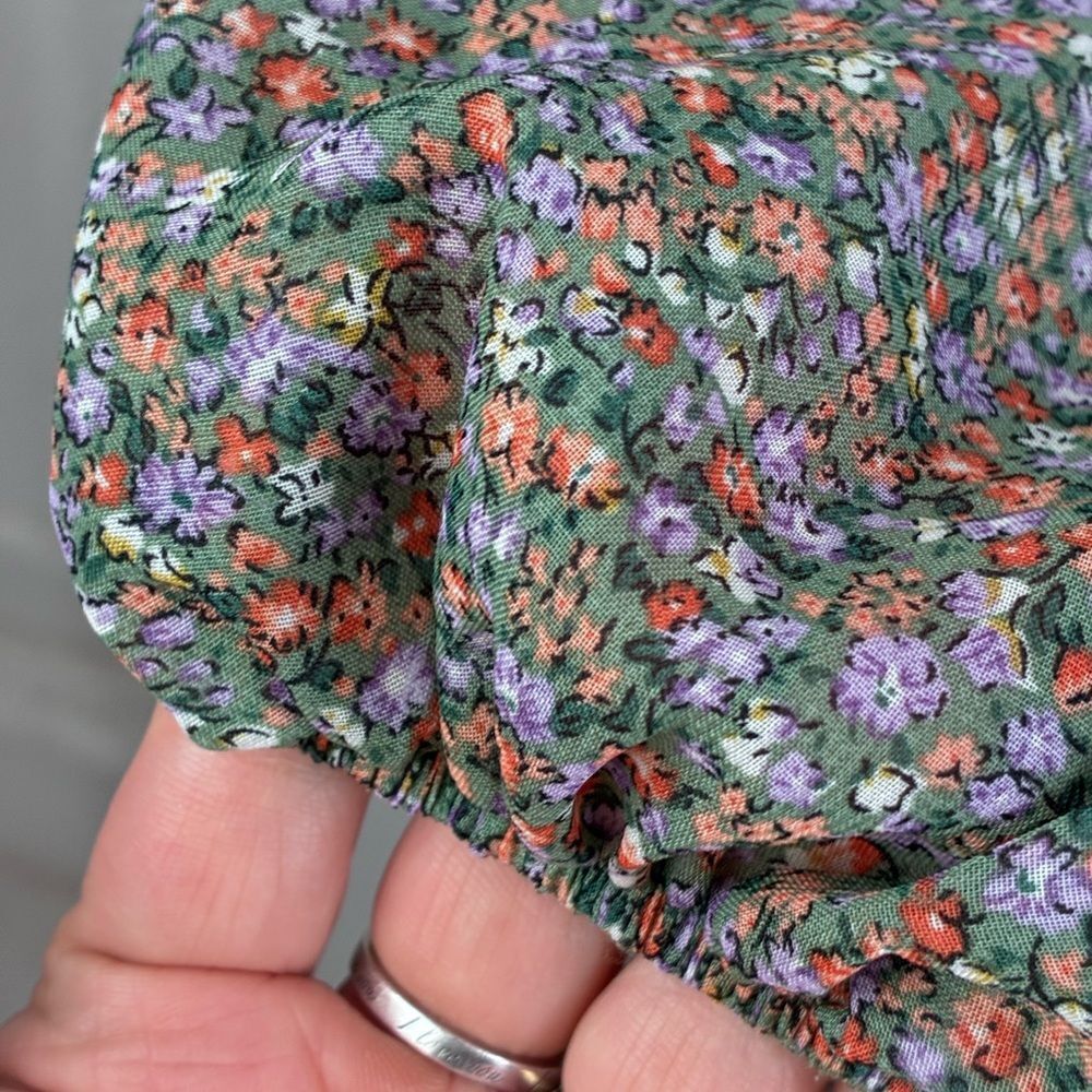 Nwt Cottagecore Cutie Floral Dress, Sweetheart Neckline ,Open Tie Back, Lined — image 3 of 8